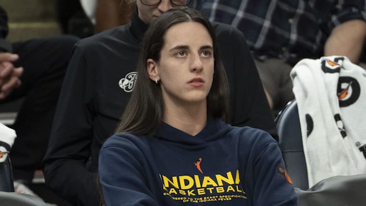 Jul 1, 2025; Minneapolis, Minnesota, USA; Indiana Fever guard Caitlin Clark (22) looks on against the Minnesota Lynx in the second half during the Commissioner's Cup final at Target Center. Mandatory Credit: Jesse Johnson-Imagn Images Jul 1, 2025; Minneapolis, Minnesota, USA; Indiana Fever guard Caitlin Clark (22) looks on against the Minnesota Lynx in the second half during the Commissioner's Cup final at Target Center. Mandatory Credit: Jesse Johnson-Imagn Images