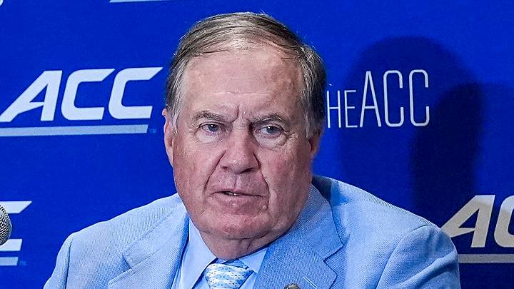 Jul 17, 2026; Charlotte, NC, USA; North Carolina head coach Bill Belichick, talks with the media during interviews at Hilton Charlotte Uptown. Mandatory Credit: Jim Dedmon-Imagn Images Jul 17, 2026; Charlotte, NC, USA; North Carolina head coach Bill Belichick, talks with the media during interviews at Hilton Charlotte Uptown. Mandatory Credit: Jim Dedmon-Imagn Images