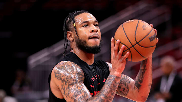 Apr 4, 2025; Houston, Texas, USA; Houston Rockets guard Cam Whitmore (7) warms up prior to the game against the Oklahoma City Thunder at Toyota Center. Mandatory Credit: Erik Williams-Imagn Images Apr 4, 2025; Houston, Texas, USA; Houston Rockets guard Cam Whitmore (7) warms up prior to the game against the Oklahoma City Thunder at Toyota Center. Mandatory Credit: Erik Williams-Imagn Images
