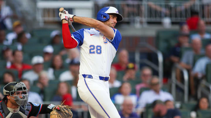 Atlanta Braves first baseman Matt Olson has been on fire the last week. Atlanta Braves first baseman Matt Olson has been on fire the last week.