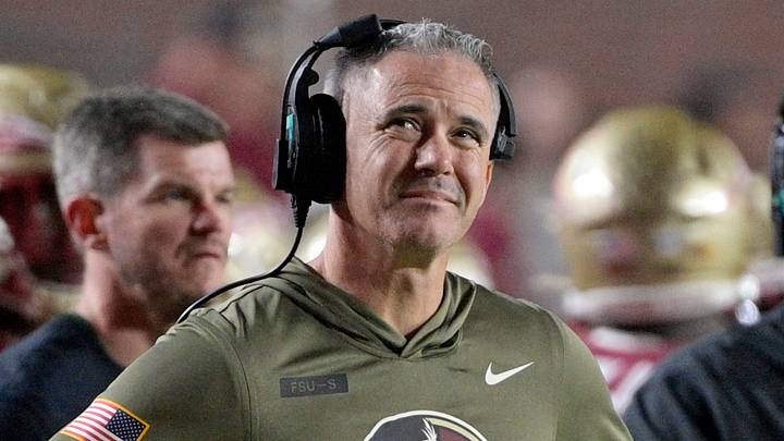 Nov 15, 2025; Tallahassee, Florida, USA; Florida State Seminoles head coach Mike Norvell during the second half against the Virginia Tech Hokies at Doak S. Campbell Stadium. Mandatory Credit: Melina Myers-Imagn Images Nov 15, 2025; Tallahassee, Florida, USA; Florida State Seminoles head coach Mike Norvell during the second half against the Virginia Tech Hokies at Doak S. Campbell Stadium. Mandatory Credit: Melina Myers-Imagn Images