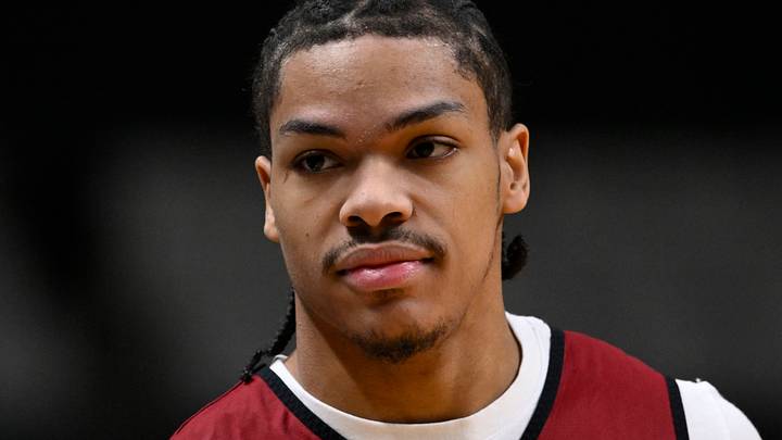 Mar 25, 2026; San Jose, CA, USA; Arkansas Razorbacks guard Darius Acuff Jr. (5) looks on during a practice session ahead of the west regional of the men's 2026 NCAA Tournament at SAP Center. Mandatory Credit: Eakin Howard-Imagn Images Mar 25, 2026; San Jose, CA, USA; Arkansas Razorbacks guard Darius Acuff Jr. (5) looks on during a practice session ahead of the west regional of the men's 2026 NCAA Tournament at SAP Center. Mandatory Credit: Eakin Howard-Imagn Images