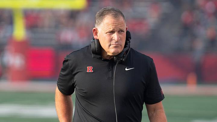 Massachusetts Minutemen at Rutgers Scarlet Knights football in Piscataway, New Jersey on Thursday, September 3, 2026. Rutgers head coach Greg Schiano. Massachusetts Minutemen at Rutgers Scarlet Knights football in Piscataway, New Jersey on Thursday, September 3, 2026. Rutgers head coach Greg Schiano.