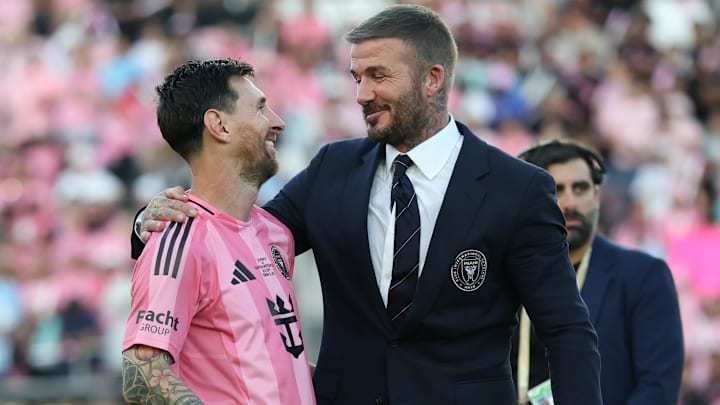 Lionel Messi (left) could use David Beckham as inspiration.