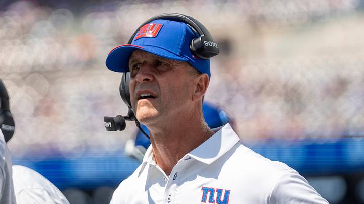 New York Giants head coach John Harbaugh