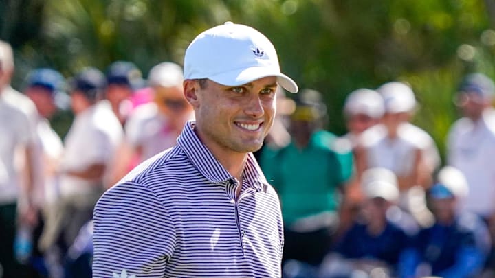 Ludvig Aberg acknowledges the crowd at The Players Championship Ludvig Aberg acknowledges the crowd at The Players Championship