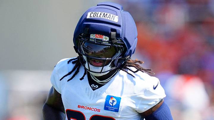 Denver Broncos running back Jonah Coleman 