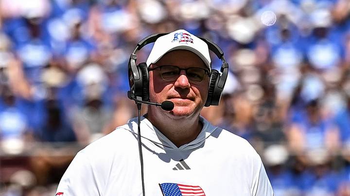 Texas A&M Aggies head coach Mike Elko walks onto the field against Arizona State Sun Devils at Kyle Field. Texas A&M Aggies head coach Mike Elko walks onto the field against Arizona State Sun Devils at Kyle Field.