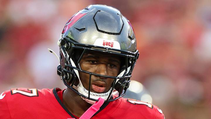 Aug 22, 2026; Tampa, Florida, USA; Tampa Bay Buccaneers wide receiver Ted Hurst III (17) looks on against the Kansas City Chiefs in the first quarter during a preseason game at Raymond James Stadium. Mandatory Credit: Nathan Ray Seebeck-Imagn Images Aug 22, 2026; Tampa, Florida, USA; Tampa Bay Buccaneers wide receiver Ted Hurst III (17) looks on against the Kansas City Chiefs in the first quarter during a preseason game at Raymond James Stadium. Mandatory Credit: Nathan Ray Seebeck-Imagn Images