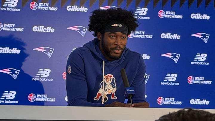 New England Patriots wide receiver Romeo Doubs spoke to the media following the team's offseason workouts.