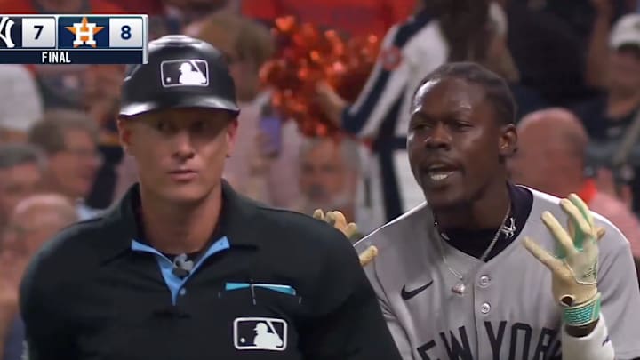 The Yankees lost to the Astros after a brutal strike three call that ended the game. 