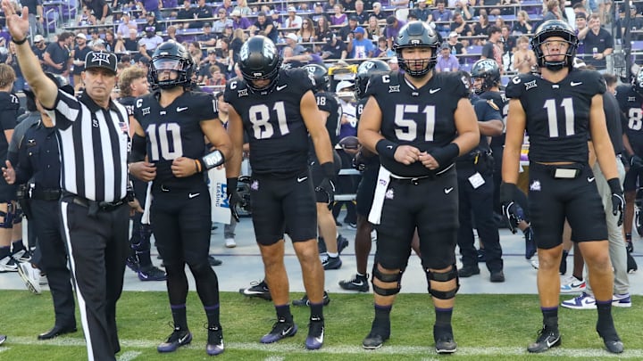 TCU Walking out for the Coin Toss