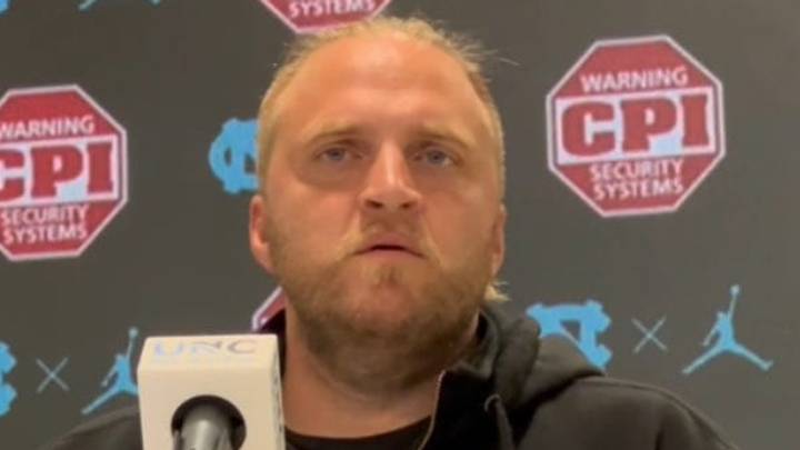 UNC defensive coordinator Steve Belichick during a press conference on Wednesday, Oct. 15, 2025 inside the Kenan Football Center. UNC defensive coordinator Steve Belichick during a press conference on Wednesday, Oct. 15, 2025 inside the Kenan Football Center.