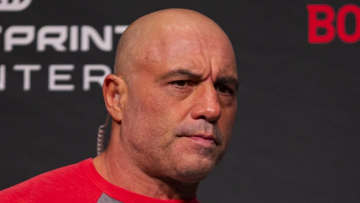 Joe Rogan was spotted amongst the Austin Westlake crowd during Saturday's UIL 6A Division II state championship game between Westlake and Little Elm at The Alamodome in San Antonio.