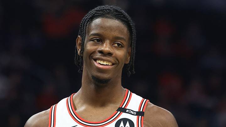 Oct 23, 2026; Milwaukee, WI, USA;  Chicago Bulls forward Caleb Wilson (8) smiles after committing a foul against the Milwaukee Bucks during the second quarter at Fiserv Forum.  Mandatory Credit: Brad Repplinger-Imagn Images