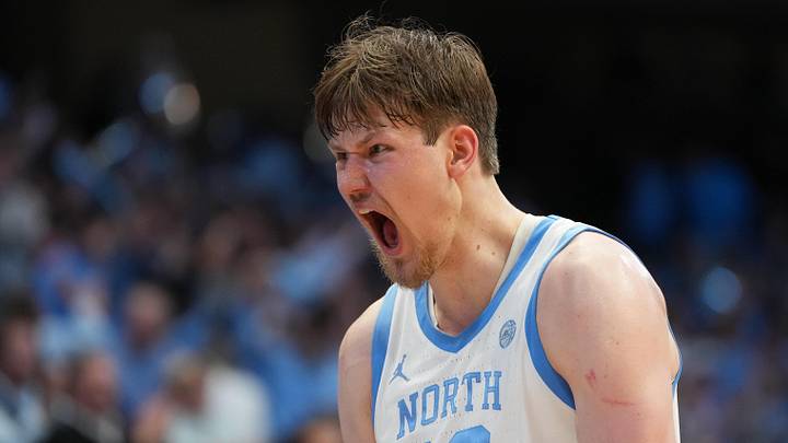 Dec 7, 2025; Chapel Hill, North Carolina, USA; North Carolina Tar Heels center Henri Veesaar (13) reacts in the second half at Dean E. Smith Center. Mandatory Credit: Bob Donnan-Imagn Images Dec 7, 2025; Chapel Hill, North Carolina, USA; North Carolina Tar Heels center Henri Veesaar (13) reacts in the second half at Dean E. Smith Center. Mandatory Credit: Bob Donnan-Imagn Images