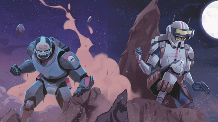 Star Wars: Hyperspace Stories: The Bad Batch — Ghost Agents #4 from Dark Horse Comics. Four variant issues comic covers of Crosshair, Hunter, Wrecker, and Tech. Image Credit: StarWars.com