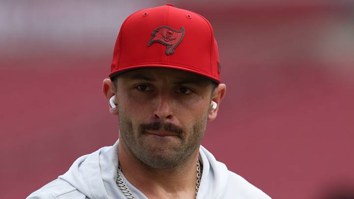 Sep 20, 2026; Tampa, Florida, USA; Tampa Bay Buccaneers quarterback Baker Mayfield (6) warms up prior to the game against the Cleveland Browns at Raymond James Stadium. Mandatory Credit: Nathan Ray Seebeck-Imagn Images Sep 20, 2026; Tampa, Florida, USA; Tampa Bay Buccaneers quarterback Baker Mayfield (6) warms up prior to the game against the Cleveland Browns at Raymond James Stadium. Mandatory Credit: Nathan Ray Seebeck-Imagn Images
