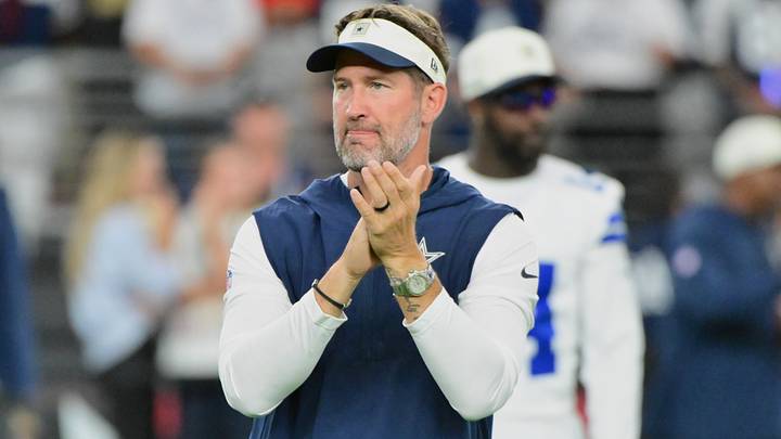 Dallas Cowboys head coach Brian Schottenheimer looks on prior to the game against the Arizona Cardinals at State Farm Stadium.