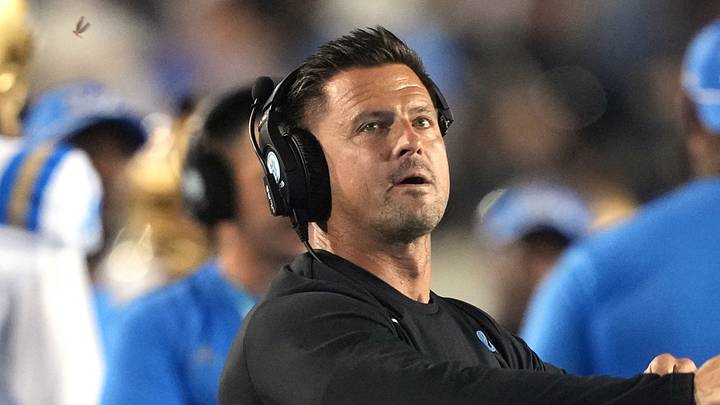 Sep 5, 2026; Berkeley, California, USA; UCLA Bruins head coach Bob Chesney during the first quarter against the California Golden Bears at California Memorial Stadium. Sep 5, 2026; Berkeley, California, USA; UCLA Bruins head coach Bob Chesney during the first quarter against the California Golden Bears at California Memorial Stadium.