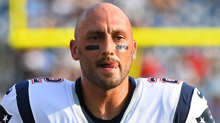 New England Patriots quarterback Brian Hoyer (2) leaves the field after warmups