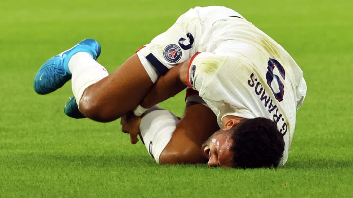 Goncalo Ramos, blessé pendant le match d'ouverture du PSG au Havre Goncalo Ramos, blessé pendant le match d'ouverture du PSG au Havre