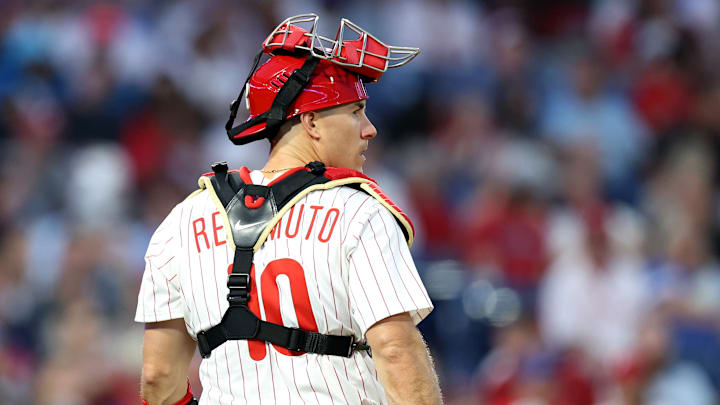 Philadelphia Phillies catcher J.T. Realmuto is still among the elite in pop time.