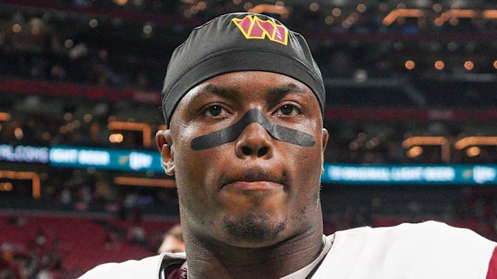 Washington Commanders wide receiver Terry McLaurin after a game against the Atlanta Falcons.