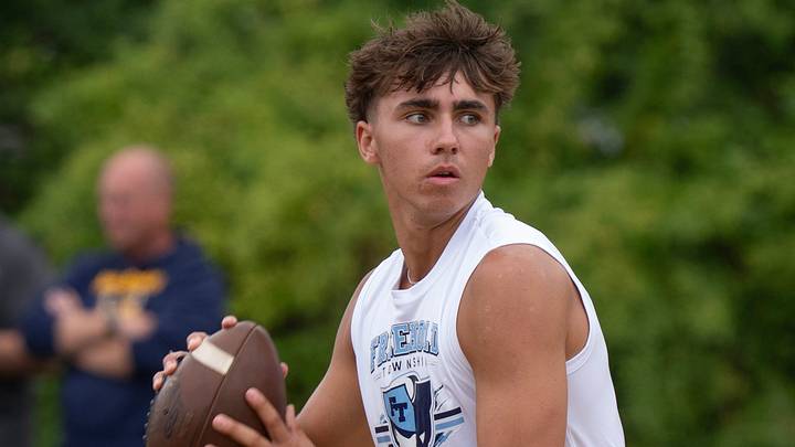 Freehold Township quarterback Dakota Lasater completed 23 of 41 passes for 354 yards and three touchdowns and rushed for 100 yards and a score in a 27-24 victory over Matawan Regional. Freehold Township quarterback Dakota Lasater completed 23 of 41 passes for 354 yards and three touchdowns and rushed for 100 yards and a score in a 27-24 victory over Matawan Regional.