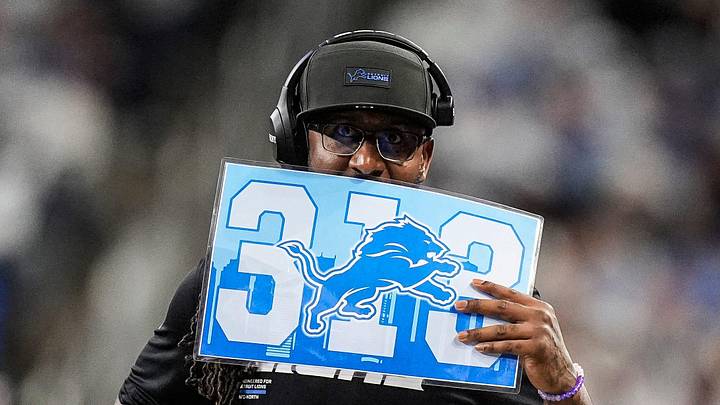 Detroit Lions defensive coordinator Kelvin Sheppard watches a play against Dallas Cowboys during the second half at Ford Field in Detroit on Thursday, Dec. 4, 2025. Detroit Lions defensive coordinator Kelvin Sheppard watches a play against Dallas Cowboys during the second half at Ford Field in Detroit on Thursday, Dec. 4, 2025.