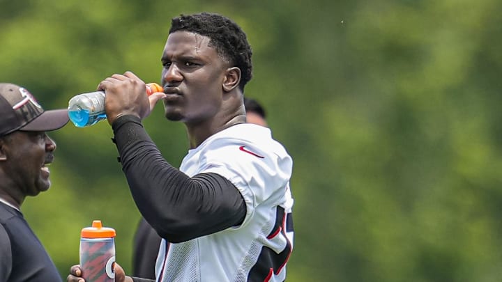 Atlanta Falcons outside linebacker James Pearce Jr. has impressed his teammates and coaches with his personality. Atlanta Falcons outside linebacker James Pearce Jr. has impressed his teammates and coaches with his personality.