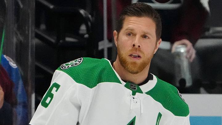 Dallas Stars center Joe Pavelski (16) warms up before the game against the Colorado Avalanche at Ball Arena in 2024. 