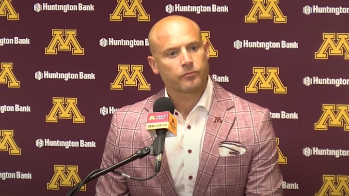 P.J. Fleck at Minnesota's August 18 press conference