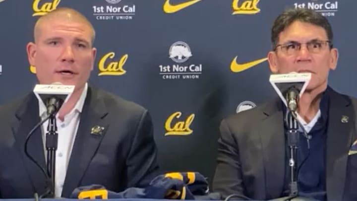 Cal head coach Tosh Lupoi and GM Ron Rivera Cal head coach Tosh Lupoi and GM Ron Rivera