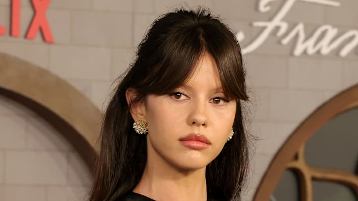 Mia Goth attends the Los Angeles premiere of Netflix's 'Frankenstein' at Academy Museum of Motion Pictures on October 06, 2025 in Los Angeles, Calif.