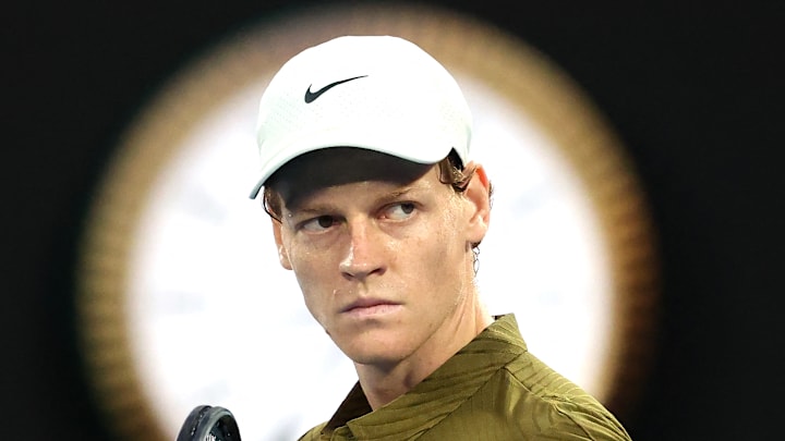 Jannik Sinner plays at the Australian Open Jannik Sinner plays at the Australian Open