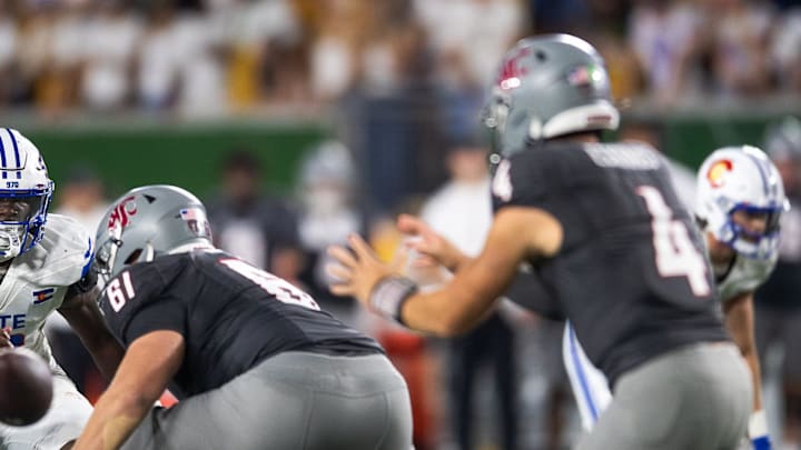Colorado State's defense rushes at a snap during the State pride game against Washington State at Canvas Stadium in Fort Collins, Colo., on Sept. 27, 2025. Colorado State's defense rushes at a snap during the State pride game against Washington State at Canvas Stadium in Fort Collins, Colo., on Sept. 27, 2025.