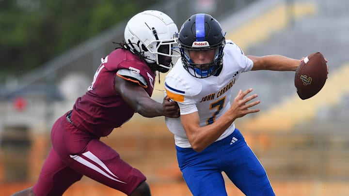 Four-star Class of 2027 linebacker Deion Jackson competes for the Fort Pierce Westwood football team during the 2024 season.
