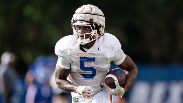 Florida Gators running back Treyaun Webb could see extra time while Montrell Johnson Jr. fully recovers from a knee injury. Florida Gators running back Treyaun Webb could see extra time while Montrell Johnson Jr. fully recovers from a knee injury.