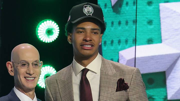 Jun 23, 2026; New York, NY, USA; NBA commissioner Adam Silver greets the twenty seventh pick in the 2026 NBA draft, Houston forward Chris Cenac Jr. after he was selected by the Boston Celtics at Barclays Center. Mandatory Credit: Brad Penner-Imagn Images Jun 23, 2026; New York, NY, USA; NBA commissioner Adam Silver greets the twenty seventh pick in the 2026 NBA draft, Houston forward Chris Cenac Jr. after he was selected by the Boston Celtics at Barclays Center. Mandatory Credit: Brad Penner-Imagn Images