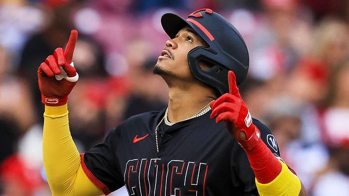Cincinnati Reds outfielder Noelvi Marte (16) reacts