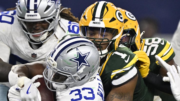 Green Bay Packers defensive end Micah Parsons made his presence felt aganst the Dallas Cowboys. Green Bay Packers defensive end Micah Parsons made his presence felt aganst the Dallas Cowboys.