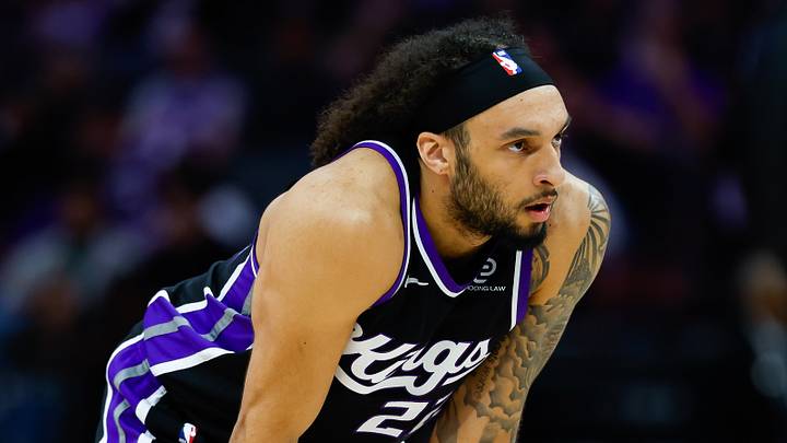 Mar 10, 2026; Sacramento, California, USA; Sacramento Kings guard Devin Carter (22) catches his breath during the third quarter against the Indiana Pacers at Golden 1 Center. Mandatory Credit: Sergio Estrada-Imagn Images