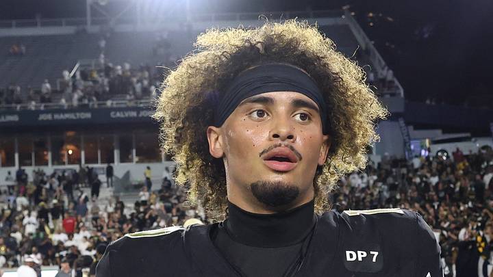 Sep 3, 2026; Atlanta, Georgia, USA; Colorado Buffaloes quarterback Julian Lewis (10) walks off the field after defeating the Georgia Tech Yellow Jackets at Bobby Dodd Stadium at Hyundai Field. Sep 3, 2026; Atlanta, Georgia, USA; Colorado Buffaloes quarterback Julian Lewis (10) walks off the field after defeating the Georgia Tech Yellow Jackets at Bobby Dodd Stadium at Hyundai Field.