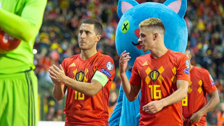 Eden y Thorgan Hazard en la Euro 2020 con Bélgica.
