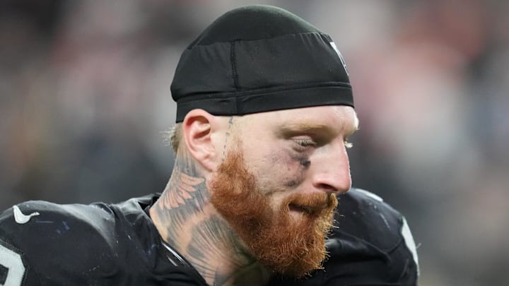 Dec 7, 2025; Paradise, Nevada, USA; Las Vegas Raiders defensive end Maxx Crosby (98) leaves the field following a game against the Denver Broncos at Allegiant Stadium. Mandatory Credit: Stephen R. Sylvanie-Imagn Images Dec 7, 2025; Paradise, Nevada, USA; Las Vegas Raiders defensive end Maxx Crosby (98) leaves the field following a game against the Denver Broncos at Allegiant Stadium. Mandatory Credit: Stephen R. Sylvanie-Imagn Images