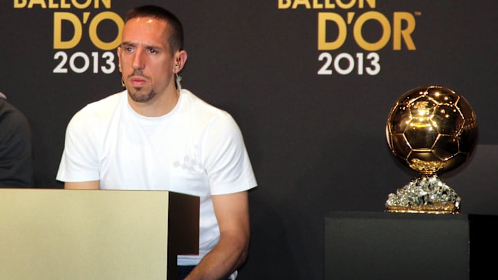 Franck Ribéry à l'occasion du Ballon d'Or 2013. Franck Ribéry à l'occasion du Ballon d'Or 2013.