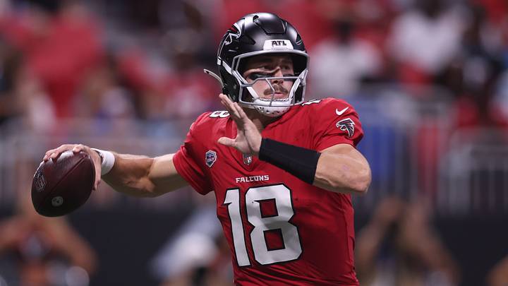 Atlanta Falcons quarterback Jack Strand got his chance to play against the Carolina Panthers. Atlanta Falcons quarterback Jack Strand got his chance to play against the Carolina Panthers.