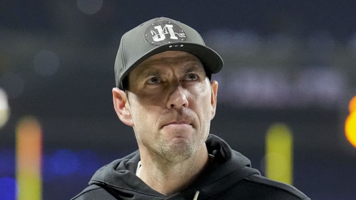 Indianapolis Colts head coach Shane Steichen walks off the field Indianapolis Colts head coach Shane Steichen walks off the field