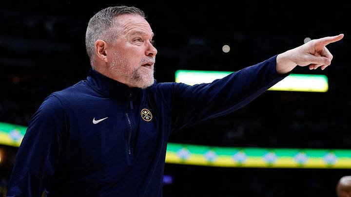 Mar 26, 2025; Denver, Colorado, USA; Denver Nuggets head coach Michael Malone in the second quarter against the Milwaukee Bucks at Ball Arena. Mandatory Credit: Isaiah J. Downing-Imagn Images Mar 26, 2025; Denver, Colorado, USA; Denver Nuggets head coach Michael Malone in the second quarter against the Milwaukee Bucks at Ball Arena. Mandatory Credit: Isaiah J. Downing-Imagn Images